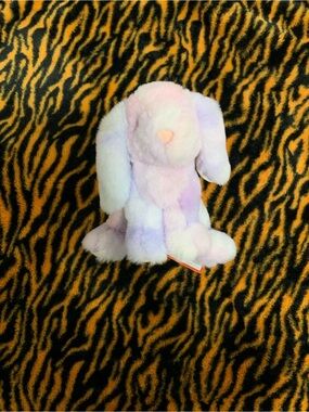 Plush Pastel Bunny Small Pet Toy - Soft Multicolor Comfort